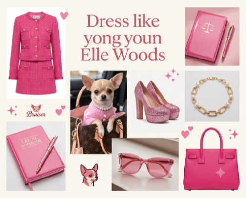 Dress like young Elle Woods cover photo collage