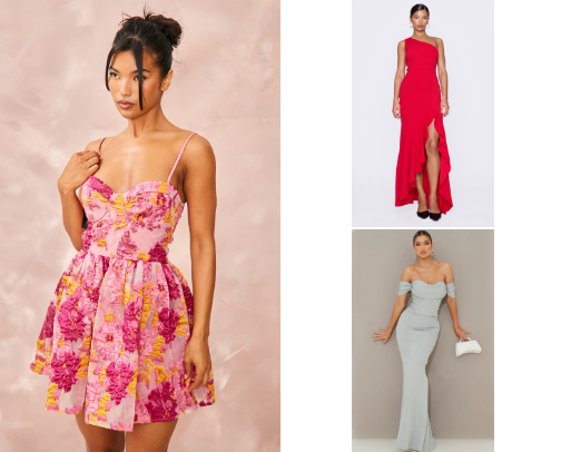 party dreses cover photo collage