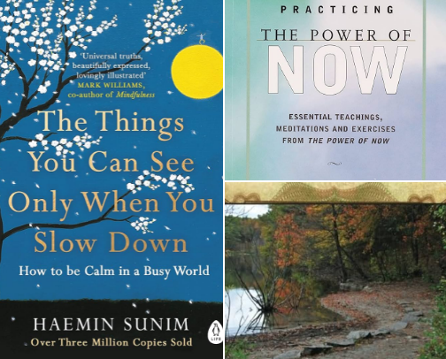 Books to Help You Slow Down, Unplug, and Breathe cover photo collage