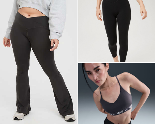 my favorite active wear. cover photo collage