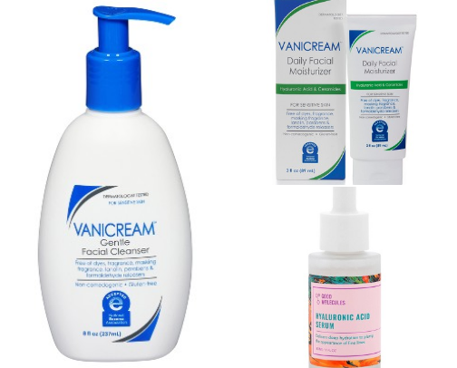 skincare and body care cover photo collage