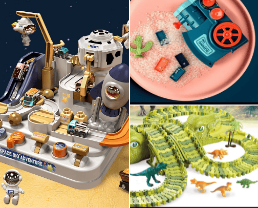 Kids toys cover photo collage