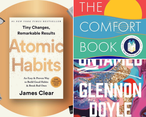 Self-help books that helped me 📚 cover photo collage