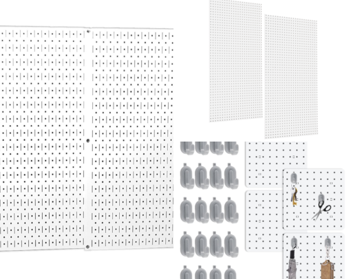 I Finally Organized My Craft Table With a Pegboard and Everything Has a Spot cover photo collage