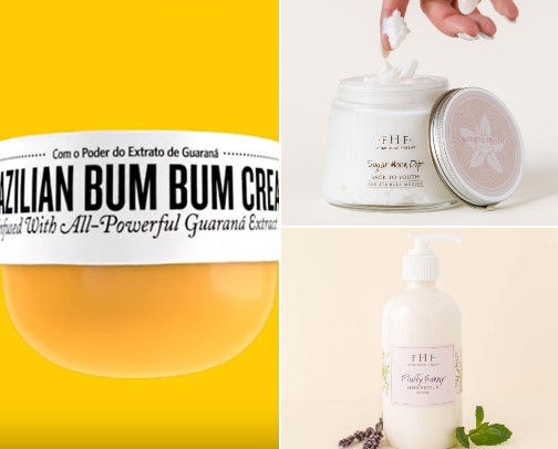 Body care + fragrance cover photo collage