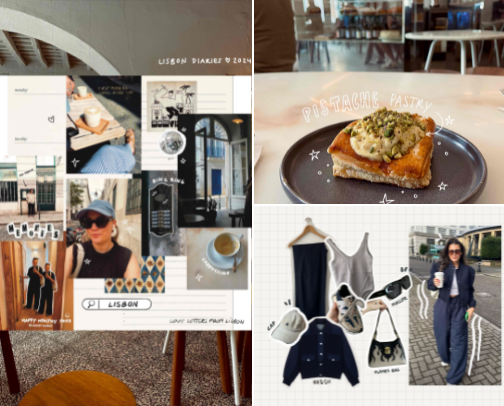 Digital journal & photoalbum inspiration cover photo collage