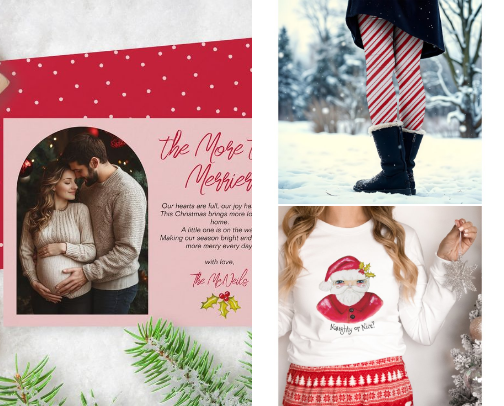 Nostalgic Classic Christmas Cards, Decor, Crafts, and Style cover photo collage