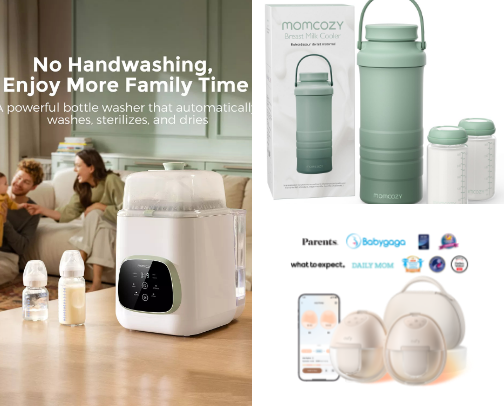 Essential baby products for first time moms cover photo collage