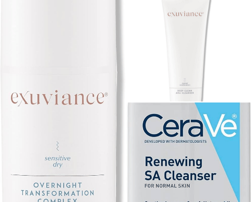 Favorite skincare products cover photo collage