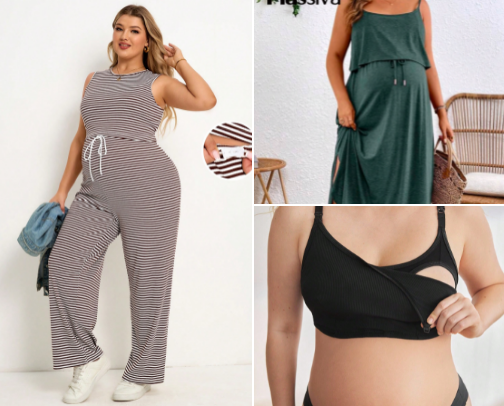 Maternity/Breastfeeding/Nursing Items for Plus Size Moms cover photo collage