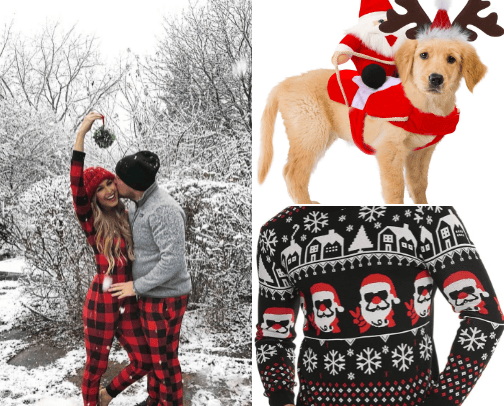 Matching Christmas Pj's cover photo collage