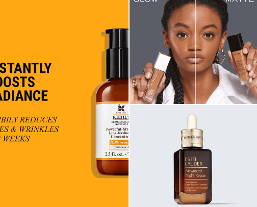 Skincare products 🩵 cover photo collage