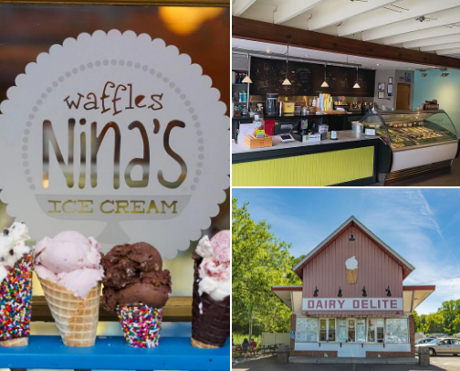 Top ice cream spots in Bucks County cover photo collage