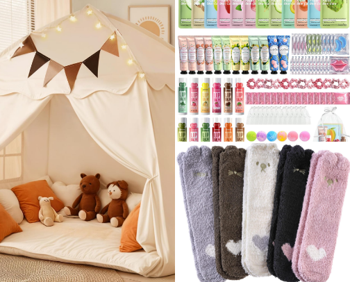 Pre-Teen girl’s slumber party cover photo collage