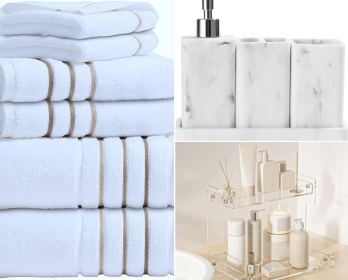 Budget-Friendly Finds for a Chic Bathroom cover photo collage