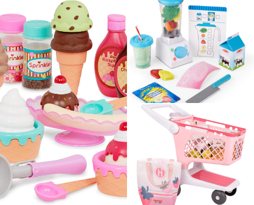 The Ultimate Toddler Play Kitchen Setup 🍎 Food, Accessories & Pretend Play Favorites cover photo collage