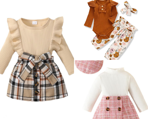 Fall Outfits+ for Baby Girl cover photo collage