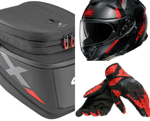 Automotive and motorbike accessories cover photo collage