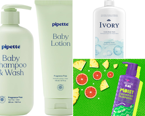 Bath time for baby + kids! cover photo collage