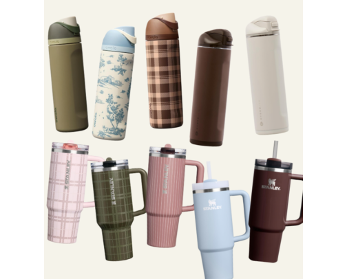 The Cutest Emotional Support Water Bottles & Tumblers for Fall cover photo collage