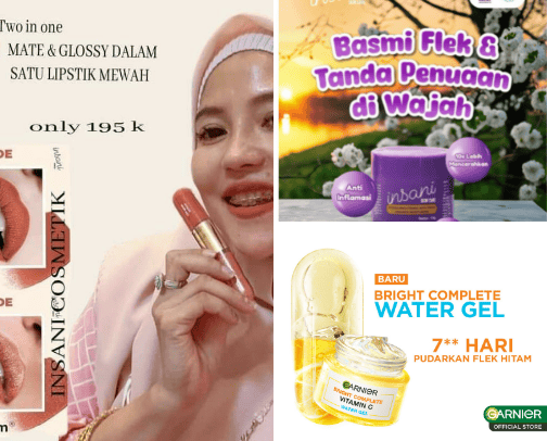 Skincare cover photo collage