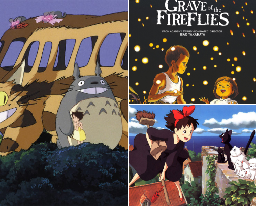 Iconic Studio Ghibli and Japanese Animated Films cover photo collage