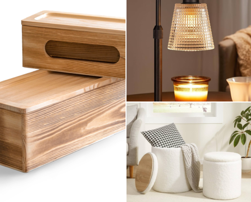 Functional Decor: Clever & Aesthetic Living Room Essentials cover photo collage