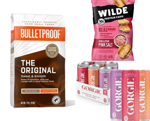 Food, snacks & drinks (all gluten free) cover photo collage