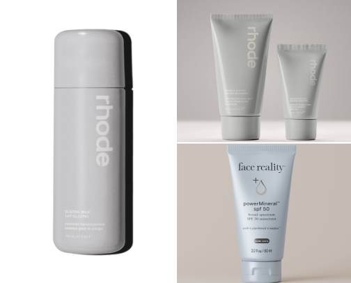 Pre makeup acne safe skincare for the glowiest, set face you’ve everrrr seen🤌🤌🤌 cover photo collage