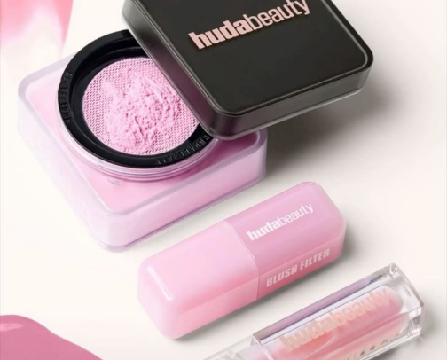 Huda beauty products you must have on your makeup pouch ! cover photo collage