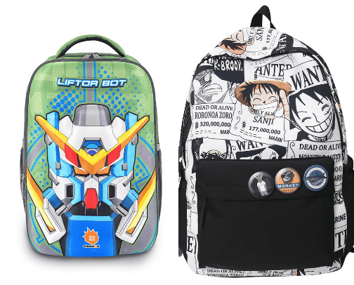 Heroes Character on Boys Backpack cover photo collage