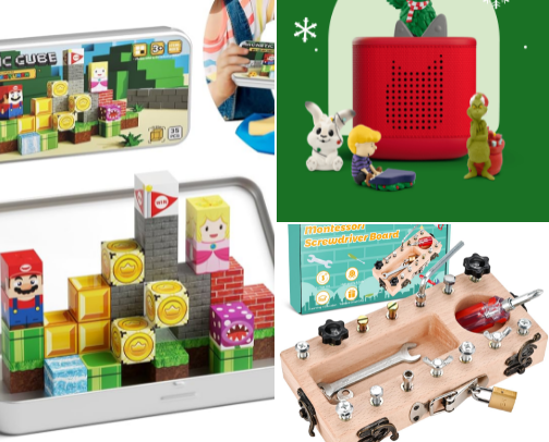 Stocking Stuffers for Kids! cover photo collage