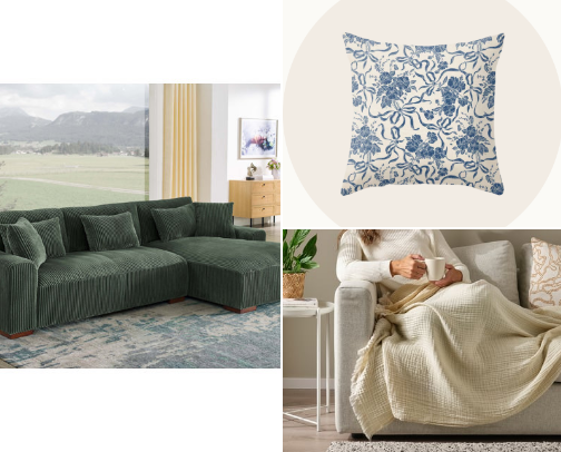 Cozy home decor cover photo collage