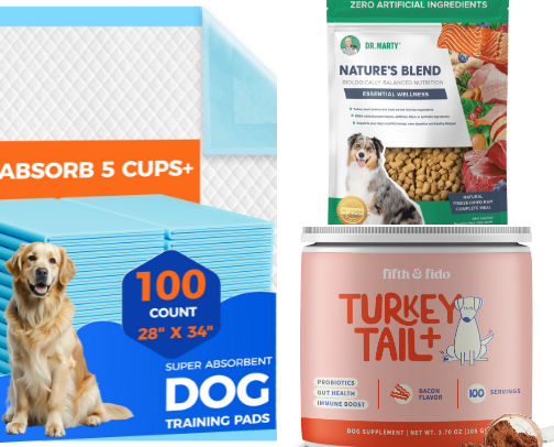 Fur Baby Favorites 🐾 (Supplements, Treats + Everyday Must-Haves) cover photo collage