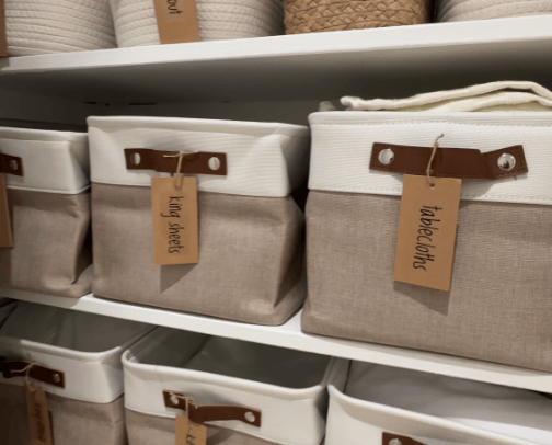 Linen Closet Organization cover photo collage
