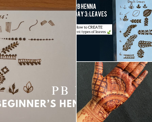Learn how to create henna/mehndi designs cover photo collage