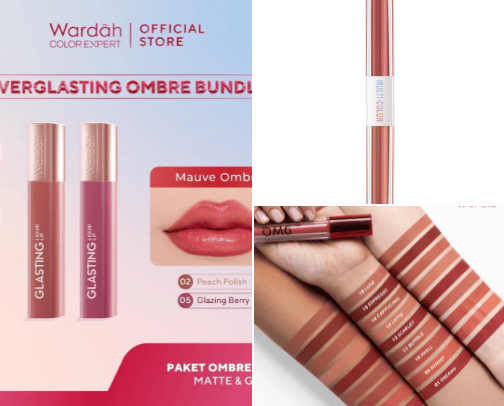 lip ombre recommendation cover photo collage