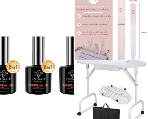 Nail items to do your own nails at home 💅🏾 cover photo collage