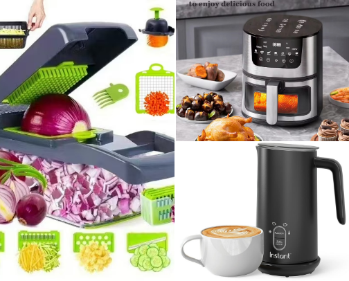 20 Genius Kitchen Gadgets That Save Time Cooking cover photo collage