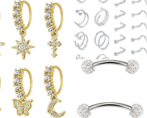 Cute aesthetic Piercings cover photo collage