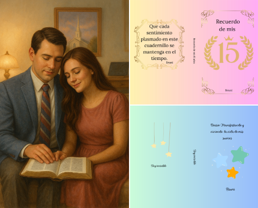 Cuadernos y libros cover photo collage