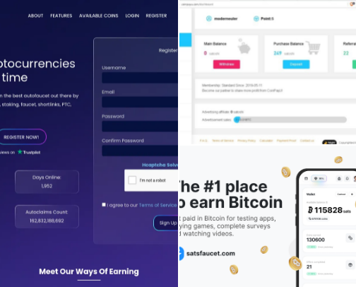 Crypto Faucets cover photo collage