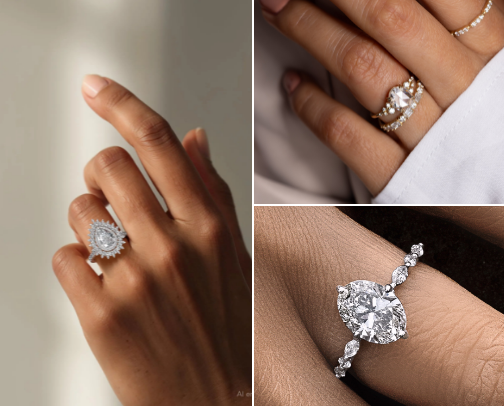 Trending Engagement Rings cover photo collage