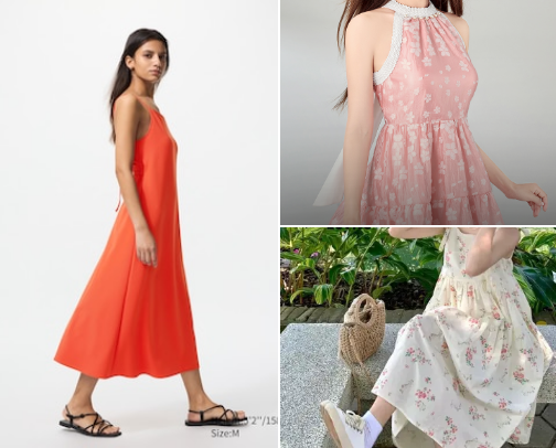 Girly stylish dress cover photo collage