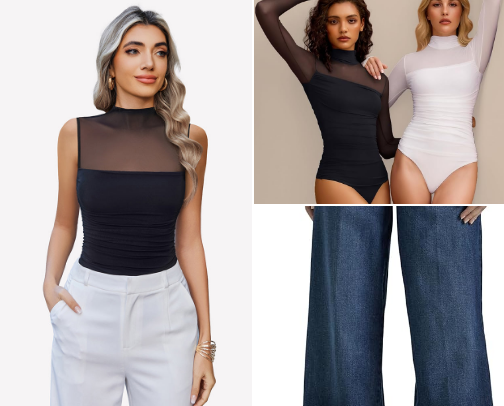 Plus size clothing cover photo collage