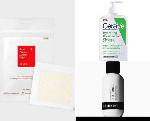Affordable skincare products that SAVED my acne-prone skin🧘🏽‍♀️ cover photo collage