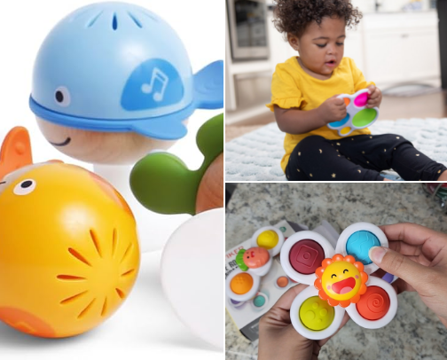 Travel Toys for 6-Month-Olds: Distraction without the Drop cover photo collage