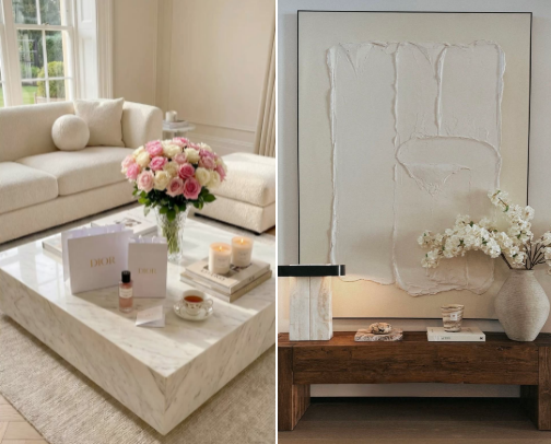 Champagne Ivory decor✨ cover photo collage