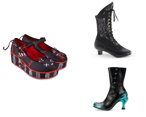 Shoes and Boots for the Corporate Goth cover photo collage