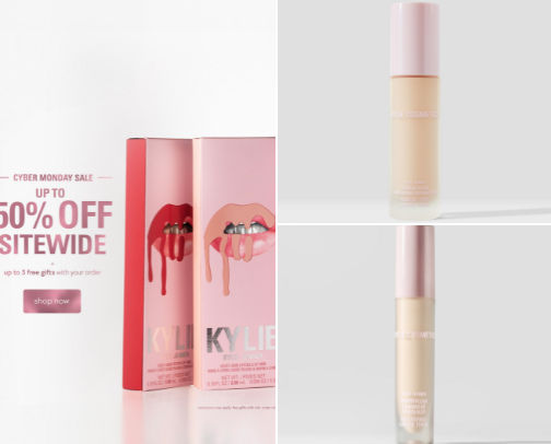 Kylie Jenner make up sets cover photo collage